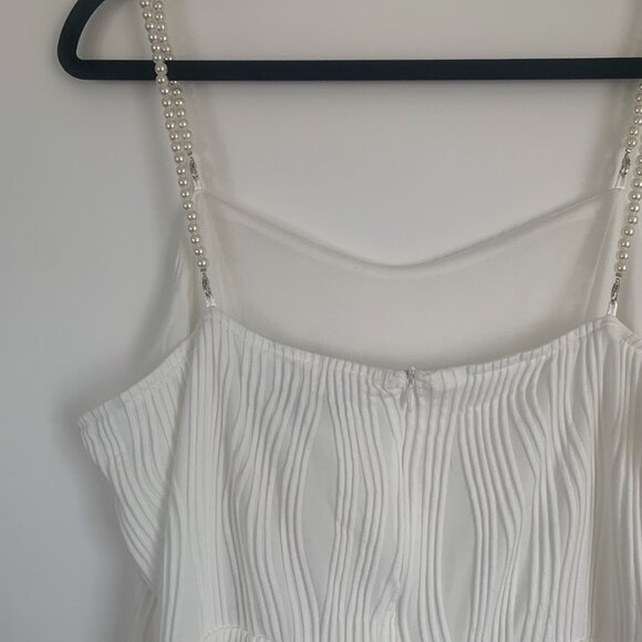 Rihoas Wave Textured Pearl Strap Midi Dress - Picture 8 of 9